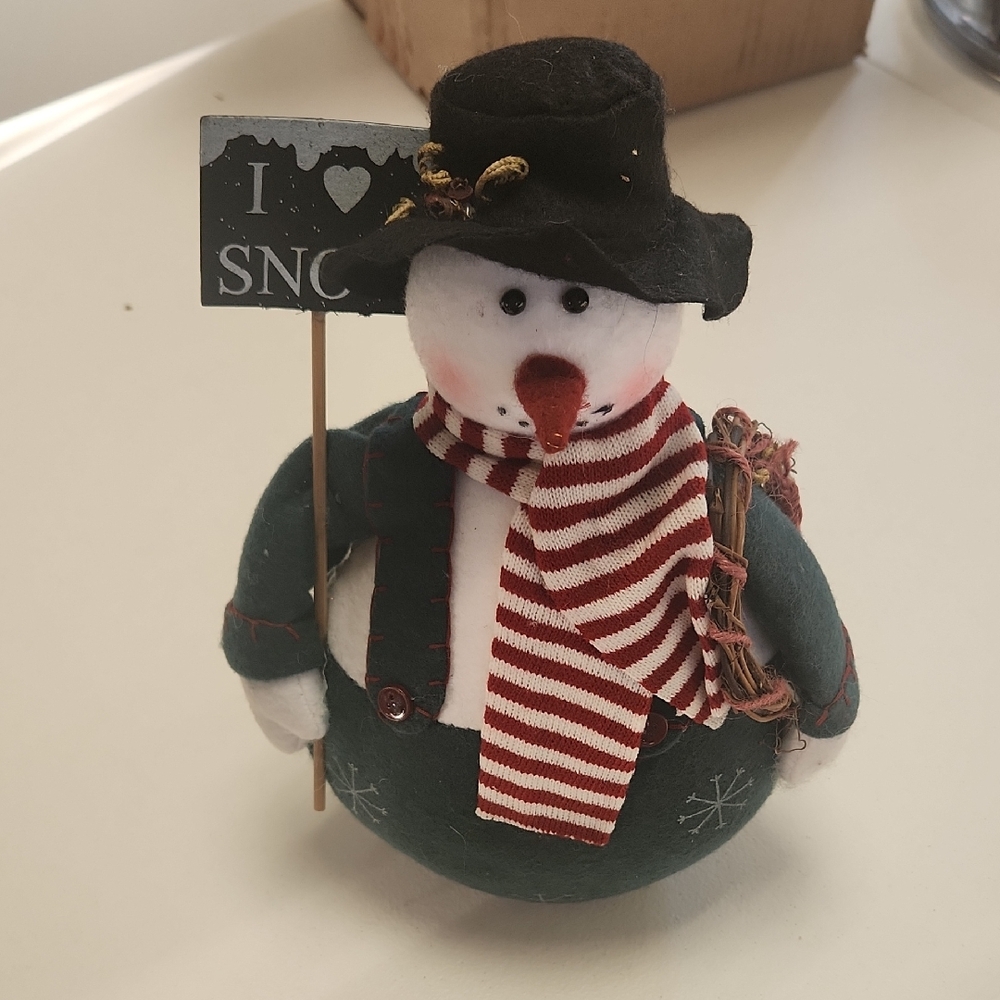 Charming Snowman Holiday Decor with Red and Black Details